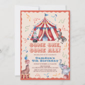 Invitation Circus Carnival Tent Animals Kid's Birthday (Devant)