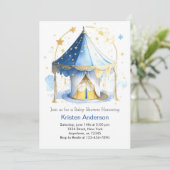 Invitation Circus Carousel Adventure Attend Baby shower Garço (Debout devant)