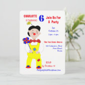 Invitation Circus Clowns Fun Anniversaire de enfant Party mod (Debout devant)