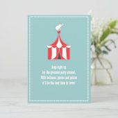 Invitation Circus Tent & Elephant Anniversaire de enfant Part (Debout devant)
