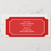Invitation Circus Ticket Elephant Birthday Party (Dos)