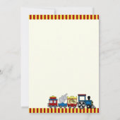 Invitation Circus Train Anniversaire (Dos)