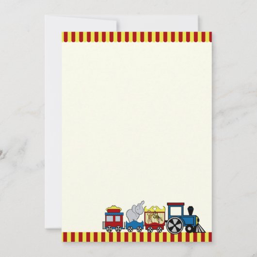 Invitation Circus Train Anniversaire (Dos)