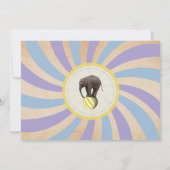 Invitation Circus Twins fête d'anniversaire Carnaval bleu Inv (Dos)