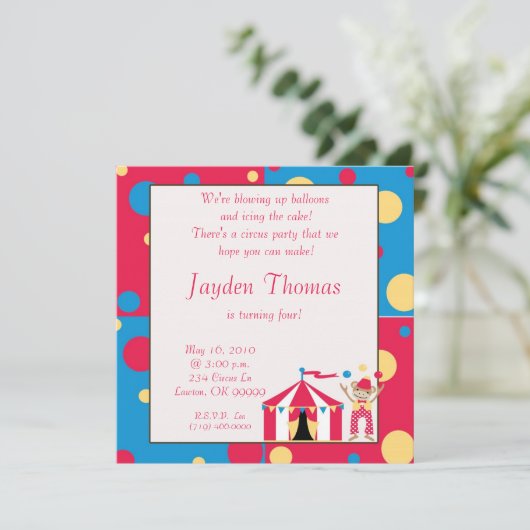 Invitation circusparty, nous faisons exploser des ballons... (Debout devant)