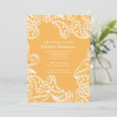 Invitation Cire d'abeille de blanc d'invitation de Fête de la (Debout devant)