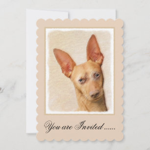 Invitation Cirneco dell’Etna Peinture - Cute Original Chien A