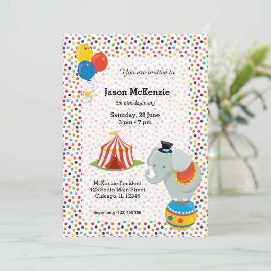 Invitation Cirque (Debout devant)