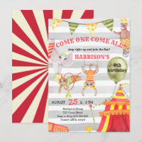 Cirque Annival Carnival Cute Aquarelle Enfants
