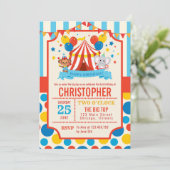 Invitation Cirque Big Top Fête d'anniversaire (Debout devant)