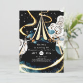 Invitation Cirque coloré personnalisé Anniversaire (Debout devant)