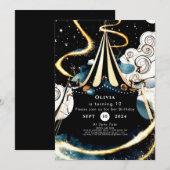 Invitation Cirque coloré personnalisé Anniversaire (Devant / Derrière)