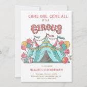 INVITATION CIRQUE DE LA FÊTE D'ANNIVERSAIRE (Devant)