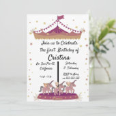 Invitation Cirque de poney animaux mignons (Debout devant)