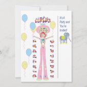 Invitation Cirque Fête à thème (Devant)