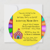 Invitation Cirque fête d'anniversaire Happy Clown (Dos)