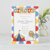Invitation cirque, fête du cirque pour les anniversaires (Debout devant)