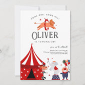 Invitation Cirque ou Carnaval Thématique Anniversaire (Devant)