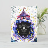 Invitation Cirque personnalisé coloré Anniversaire (Debout devant)