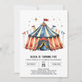 Invitation Cirque simple sur mesure pour enfants (Devant)
