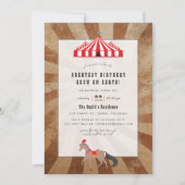 Invitation Cirque vintage Thème Anniversaire Photo (Devant)