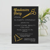 Invitation Ciseaux | Hairpin Beauty School Graduation Party (Debout devant)