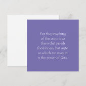 Invitation Citation 1 Corinthiens 1 18 (Devant / Derrière)