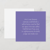 Invitation Citation biblique Apocalypse 19 11 (Devant / Derrière)