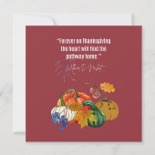 Invitation Citation d'action de grâces - Gratitude, joie et b (Devant)