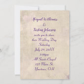 Invitation Citation d'amour mariage avec branche florale (Dos)