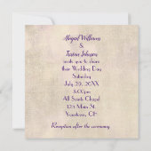 Invitation Citation d'amour mariage avec branche florale (Dos)