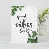 Invitation Citation de bonheur Vibes positives seulement (Debout devant)