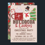 Invitation Citation de cacao chaud et de biscuits Noël mignon<br><div class="desc">Cette invitation festive et artistique à la fête de Noël est parfaite pour l'invitation ludique et ludique. Il représente un bonhomme de neige et des biscuits de Noël dessinés à la main avec une tasse de cacao chaud à côté de la citation typographique, "cacao chaud et biscuits", sur le dessus...</div>