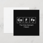 Invitation Citation de chimie du café – Le seul élément dont (Devant / Derrière)