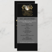 Invitation Citation de douzième nuit (version d'or) (Devant / Derrière)