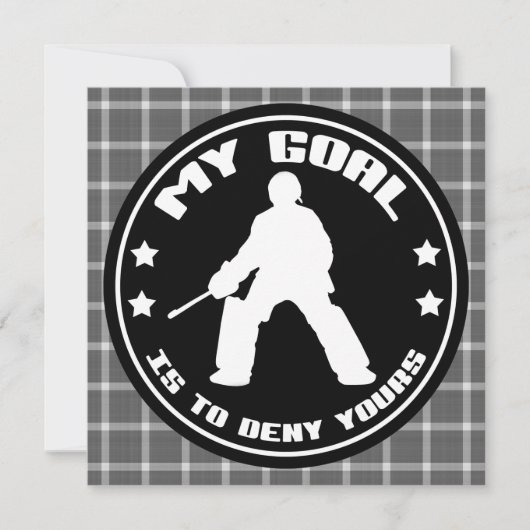 Invitation Citation de gardien de terrain de hockey sur gazon (Devant)