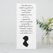 Invitation Citation de Jane Austen sur l'écriture (Debout devant)