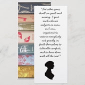 Invitation Citation de Jane Austen sur l'écriture (Devant / Derrière)