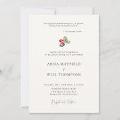 Invitation Citation de la Bible Berries d'hiver minimal Maria (Devant)