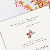 Invitation Citation de la Bible Berries d'hiver minimal Maria