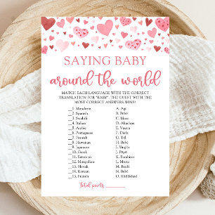 Invitation Citation de la Saint-Valentin Bébé autour du Monde