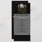 Invitation Citation de Roméo et Juliette (Version Or) (Devant / Derrière)