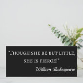 Invitation Citation de Shakespeare - Peu mais Fierce I (Debout devant)