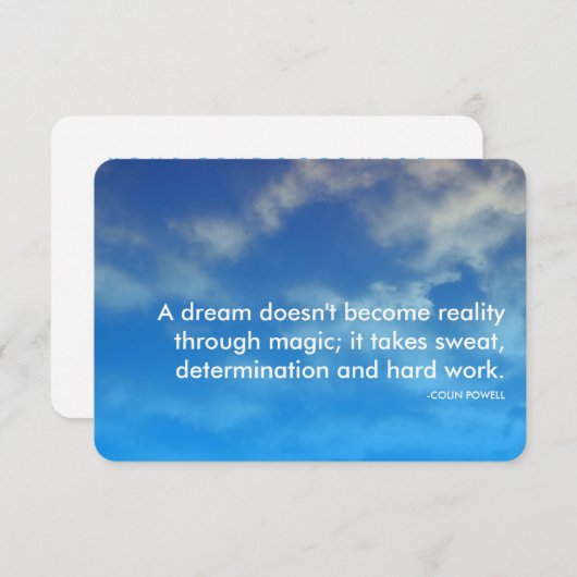 Invitation citation de succès de powell (Devant / Derrière)