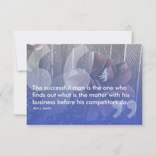 Invitation citation de succès de roy l smith (Devant)