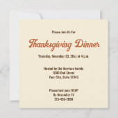 Invitation Citation de Thanksgiving de John F. Kennedy Dinner (Dos)