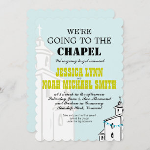 Invitation Citation de typographie Nous allons au Mariage de 