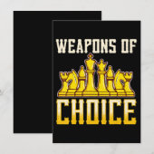 Invitation Citation D'Échecs Armes De Choix Joueur D'Équipe D (Devant / Derrière)