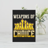 Invitation Citation D'Échecs Armes De Choix Joueur D'Équipe D (Debout devant)