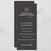 Invitation Citation d'Elizabeth I sur la décapitation (Devant / Derrière)